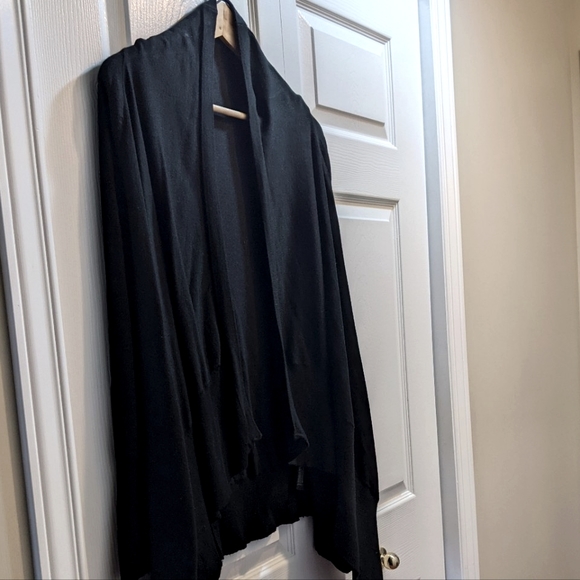 Zara Like New, Neutral Black Cozy Knit Open Waterfall / Duster Cardigan. S. HP! - Picture 3 of 10